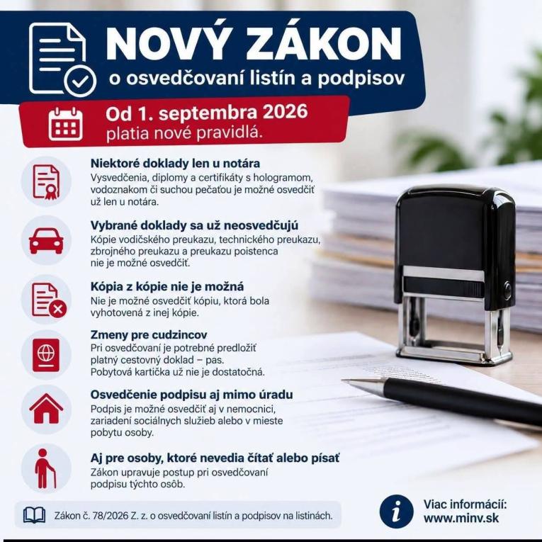 Nový zákon o&nbsp;osvedčovaní listín a&nbsp;podpisov od&nbsp;01.09.2026
